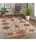Feizy Nolan Vinatge Style Tribal Kazak Rug, Ochre Red/Vanilla Beige, 10ft x 13ft-2in