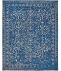 Feizy Bella High/Low Floral Wool Rug, Vallarta Blue/Silver Gray, 2ft-6in x 8ft, Runner