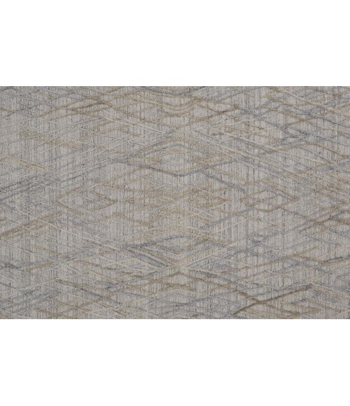 Feizy Elias Abstract Diamond Accent Rug, High/Low, Silver/Blue, 3ft-6in x 5ft-6in