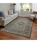 Feizy Fillmore Vintage Medallion, Blue/Gray, 4' x 6' Accent Rug
