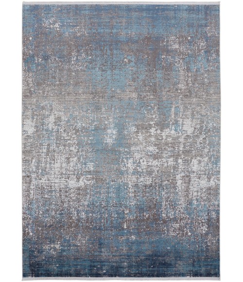 Feizy Cadiz Gradient Watercolor Rug, Blue/Silver Gray, 2ft-2in x 3ft-2in Area Rug