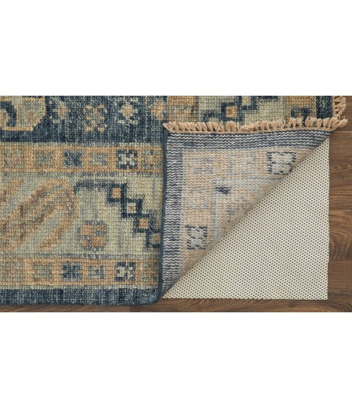 Feizy Fillmore Classic Diamond, Blue/Ivory, 2'-6" x 10' Runner