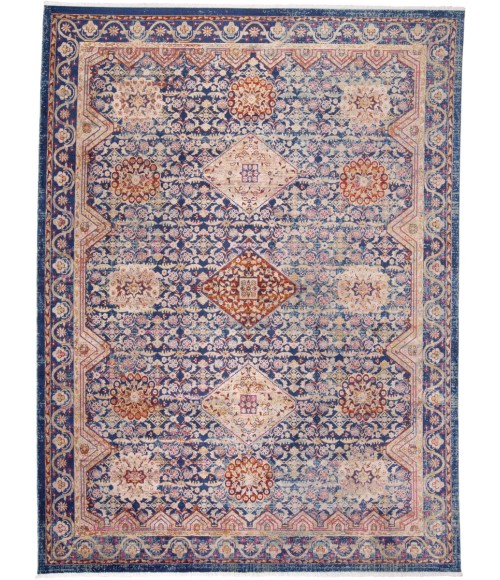 Feizy Torina Classic Oriental, Blue/Red/Gold, 9'-6" x 12'-7" Area Rug