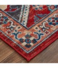 Feizy Nolan Vinatge Style Tribal Kazak Rug, True Red/River Blue, 12ft-10in x 15ft