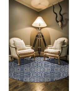 Feizy Milton 3466F ROYAL Area Rug 8 ft. 9 in. X 8 ft. 9 in. Round