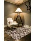 Saphir Zam Area Rug Feizy Saphir Zam Craftsman Floral & Botanical, Brown/Tan/Gray, 2'-6" x 8' Runner