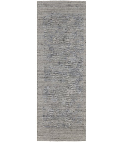 Feizy Elias Casual Abstract, Gray/Blue, 2'-9" x 8' Runner