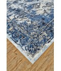 Milton Area Rug Feizy Milton Vintage Distressed, Blue/Ivory/Gray, 8'-9" x 8'-9" Round Rug