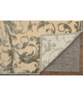 Feizy Saphir Zam Casual Floral & Botanical, Tan/Gray, 7'-6" x 10'-6" Area Rug