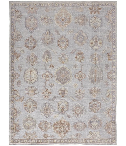 Wendover Area Rug Feizy Wendover Eco-Friendly PET Oushak Rug, Vapor Gray/Bone/Tan, 8ft x 10ft Area Rug