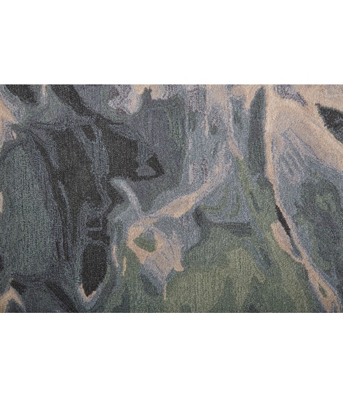 Amira Area Rug Feizy Amira Contemporary Watercolor Rug, Iceberg Green/Mist Blue, 8ft x 10ft Area Rug