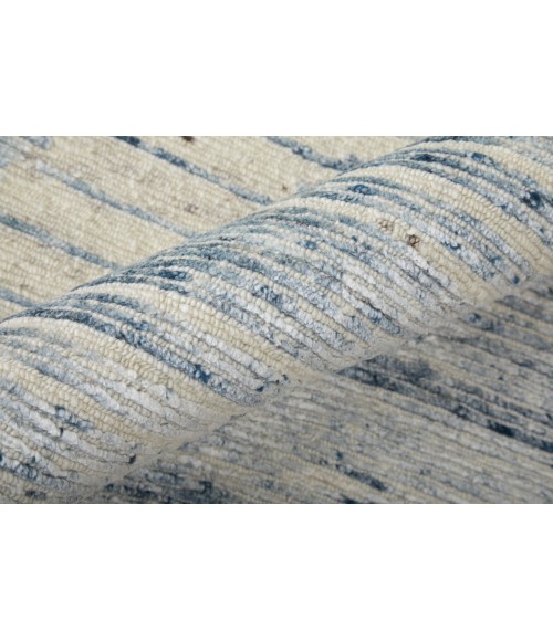 Feizy Brighton Casual Abstract, Ivory/Blue/Silver, 2' x 3' Accent Rug