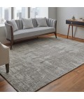 Feizy Eastfield Casual Abstract, Gray/Ivory, 5' x 8' Area Rug