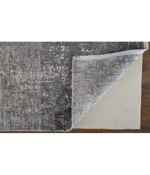 Feizy Cadiz Gradient Watercolor Rug, Silver Gray/Black, 2ft-2in x 3ft-2in Area Rug