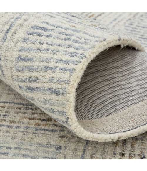 Belfort Area Rug Feizy Belfort Casual Geometric, Ivory/Gray/Tan, 12' x 15' Area Rug