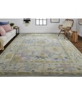 Feizy Karina Hand-Knotted Botanical Area Rug, Gray/Yellow, 5ft-6in x 8ft-6in