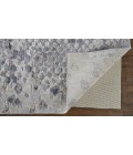 Laina Area Rug Feizy Laina Global Trellis & Lattice, Silver/Gray/Blue, 3' x 10' Runner
