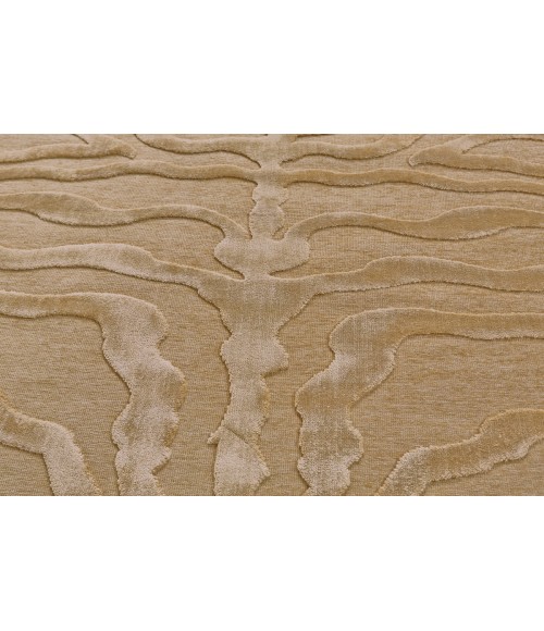 Saphir Area Rug Feizy Saphir Cabin & Lodge Animal Print, Tan/Ivory, 7'-6" x 7'-6" Round Rug