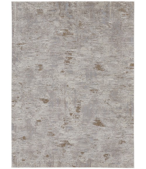Feizy Vancouver Contemporary Abstract Rug, Ivory/Gray, 1'-8" X 2'-10" Area Rug