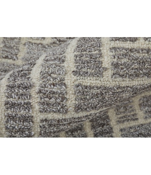 Asher Area Rug Feizy Asher Casual Geometric, Taupe/Gray/Tan, 9' x 12' Area Rug
