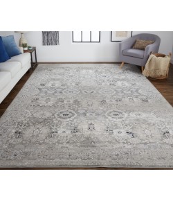Feizy Macklaine 39FUF BEIGE/SILVER Area Rug 5 ft. X 8 ft. Rectangle
