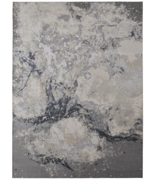 Feizy Astra Industrial Abstract, Gray/Ivory, 8' x 10' Area Rug