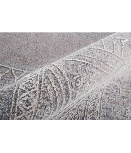 Feizy Francisco Casual Geometric, Gray/Ivory/Orange, 2'-10" x 8' Runner