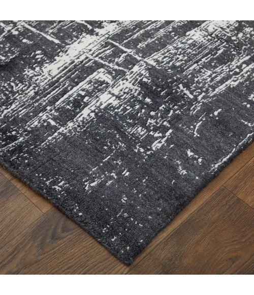 Coda Area Rug Feizy Coda Industrial Abstract, Black/White, 2' x 3' Accent Rug