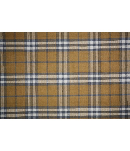Feizy Crosby Eco-Friendly PET Dhurrie, Golden/Denim Blue,8ft x 10ft Area Rug