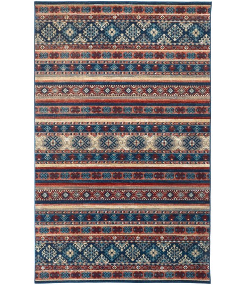 Feizy Nolan Vinatge Style Tribal Kazak Rug, Classic Blue/Ochre Red, 10ft x 13ft-2in