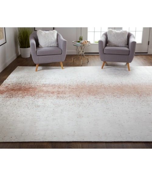 Feizy Grier Industrial Gradient & Ombre, Ivory/Orange/Gray, 8' x 10' Area Rug