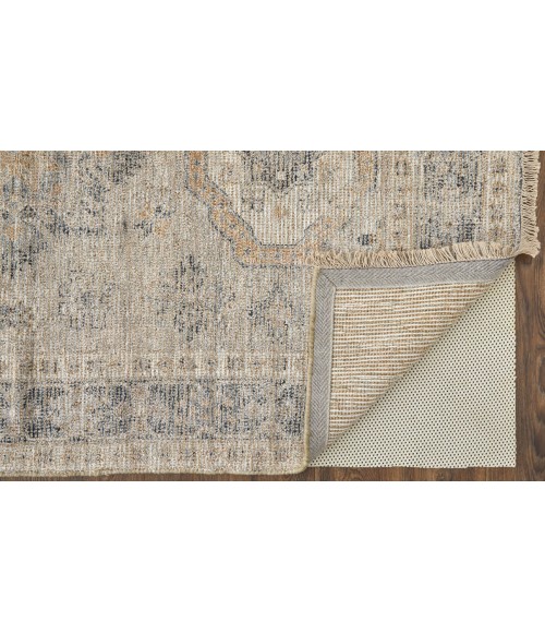 Feizy Caldwell Bohemian & Eclectic Medallion, Tan/Gray/Gold, 9' x 12' Area Rug