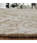 Feizy Belfort Classic Medallion, Tan/Ivory, 12' x 15' Area Rug