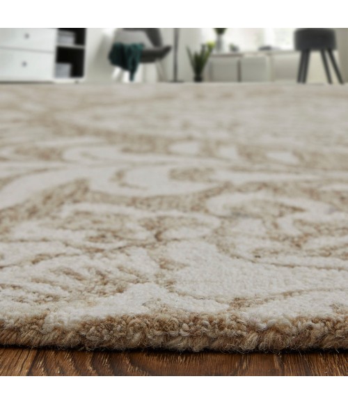 Feizy Belfort Classic Medallion, Tan/Ivory, 12' x 15' Area Rug