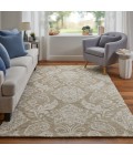 Feizy Belfort Classic Medallion, Tan/Ivory, 12' x 15' Area Rug