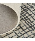 Feizy Maddox Modern Tufted Architectural Area Rug, Ivory/Graphite Gray, 8ft x 10ft