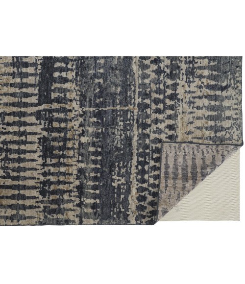 Feizy Palomar Luxe Hand-Knot Abstract Accent Rug, Denim Blue, 2ft x 3ft