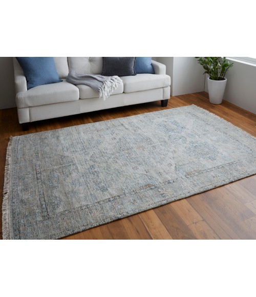 Caldwell Area Rug Feizy Caldwell Vintage Oriental, Blue/Gray/Taupe, 9' x 12' Area Rug