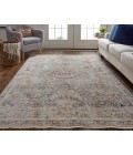 Feizy Kaia Vintage Medallion, Tan/Orange/Red, 3' x 5' Accent Rug