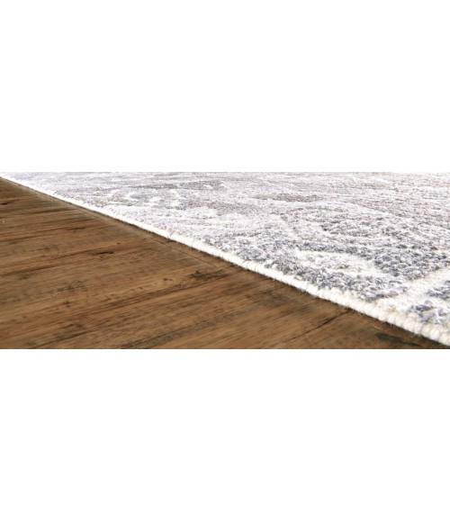 Asher Area Rug Feizy Asher Bohemian & Eclectic Distressed, Gray/White, 9' x 12' Area Rug