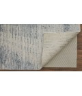 Feizy Brighton Industrial Abstract, Ivory/Blue/Gray, 2'-6" x 12' Runner