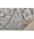 Kano Area Rug Feizy Kano Industrial Abstract, Taupe/Gray/Ivory, 8'-9" x 8'-9" Round Rug