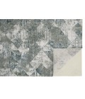 Feizy Atwell Contemporary Distressed Accent Rug, Tiled, Iceberg Green, 3ft x 5ft