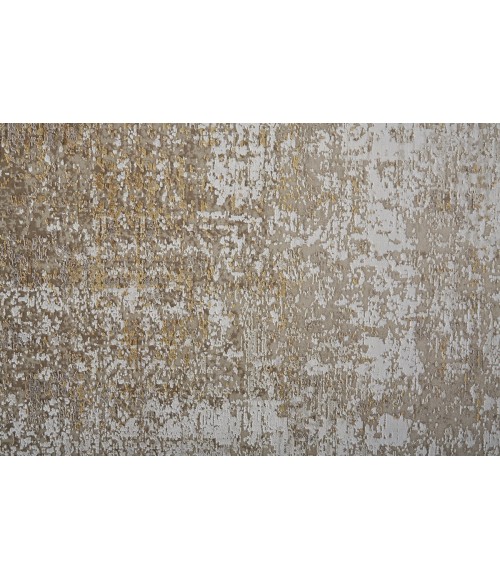 Feizy Cadiz Gradient Watercolor Rug, Taupe/Gold/Ivory, 7ft-9in x 11ft Area Rug