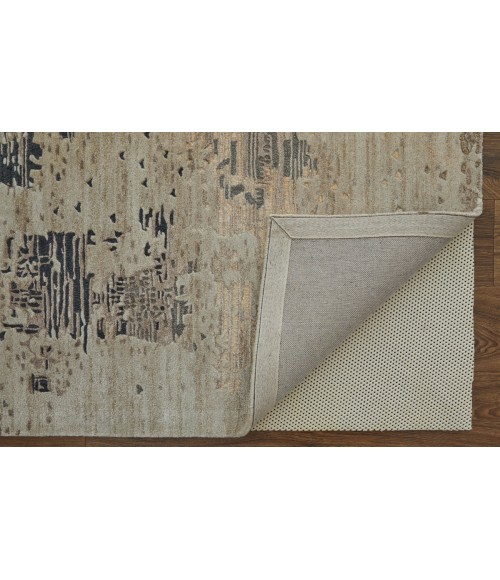 Feizy Zarah Bohemian & Eclectic Abstract, Brown/Tan/Black, 3'-6" x 5'-6" Accent Rug