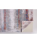 Feizy Cadiz Industrial Abstract, Gray/Red/Blue, 12' x 18' Area Rug