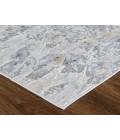 Laina Area Rug Feizy Laina Global Trellis & Lattice, Silver/Gray/Blue, 3' x 10' Runner