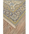 Goshen Area Rug Feizy Goshen Classic Medallion, Taupe/Tan/Blue, 5'-6" x 8'-6" Area Rug