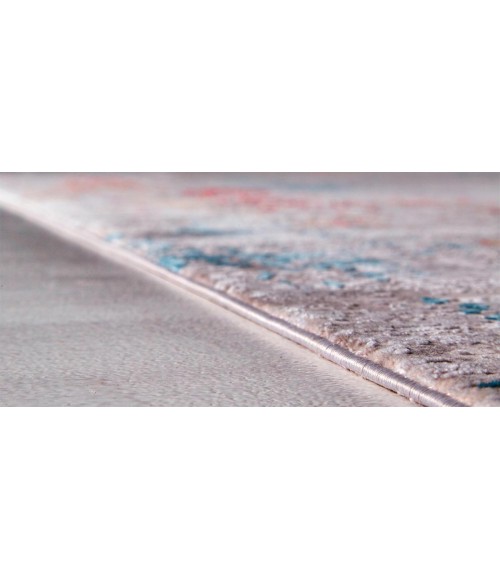 Cadiz Area Rug Feizy Cadiz Industrial Abstract, Gray/Red/Blue, 12' x 18' Area Rug