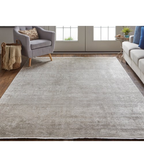 Feizy Cadiz Gradient Watercolor Rug, Taupe/Gray/Tan, 3ft-1in x 5ft Area Rug
